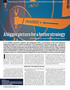 BTJ 5/18 - A bigger picture for a better strategy. Roland Berger's trend compendium 2030: understanding and applying megatrends
