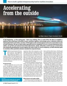 BTJ 6/18 - Accelerating from the outside. How to build a global entrepreneurship hub for maritime innovation