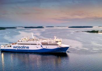 Wasaline's Aurora Botnia - christened and ready for the first crossing