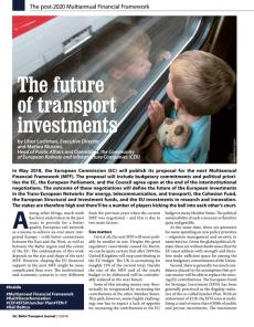 BTJ 1/18 - The future of transport investments. The post-2020 Multiannual Financial Framework