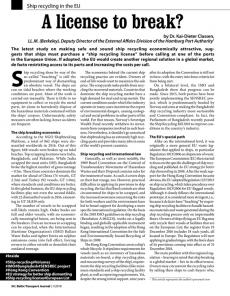 BTJ 1/18 - A license to break? Ship recycling in the EU