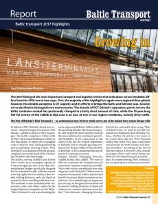 BTJ 1/18 - Report: Growing in. Baltic transport 2017 highlights