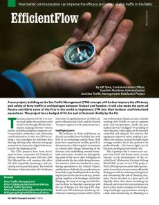 BTJ 1/18 - EfficientFlow. How better communication can improve the efficacy and safety of ship traffic in the Baltic