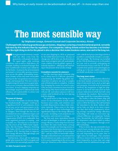 BTJ 1/22 - MARITIME: The most sensible way. Why being an early mover on decarbonisation will pay off - in more ways than one