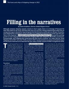 BTJ 1/22 - ECONOMY: Filling in the narratives. The hows and whys of shipping change in 2022