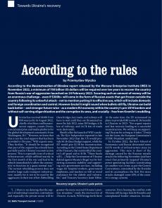 BTJ 1/23 - ECONOMY: According to the rules. Towards Ukraine's recovery