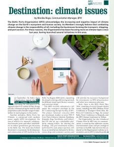 BTJ 1/24 - BPO NEWSLETTER: Destination: climate issues