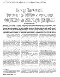 BTJ 1/24 - SUSTAINABILITY: Leap forward for an ambitious carbon capture & storage project. The Port of Hirtshals to become Northern Europe's largest CO2 hub