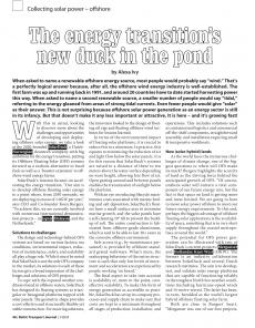BTJ 1/24 - SUSTAINABILITY: The energy transition's new duck in the pond. Collecting solar power - offshore