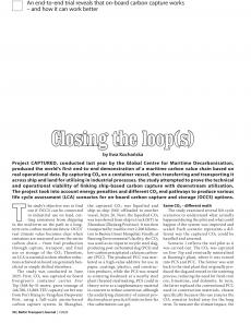 BTJ 1/26 - SUSTAINABILITY: Closing the loop(s). An end-to-end trial reveals that on-board carbon capture works - and how it can work better
