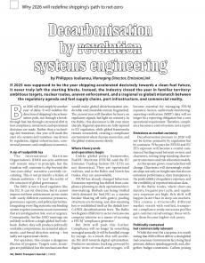 BTJ 1/26 - SUSTAINABILITY: Decarbonisation by systems engineering. Why 2026 will redefine shipping's path to net-zero