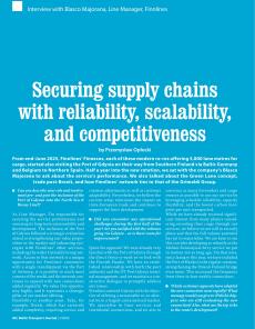 BTJ 1/26 - MARITIME: Securing supply chains with reliability, scalability, and competitiveness. Interview with Blasco Majorana, Line Manager, Finnlines