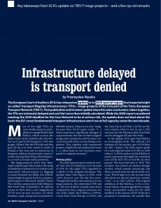 BTJ 1/26 - ECONOMY: Infrastructure delayed is transport denied. Key takeaways from ECA's update on TEN-T mega-projects - and a few op-ed remarks