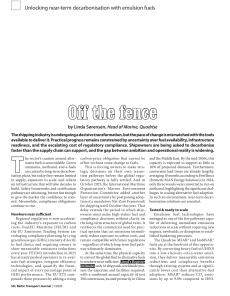 BTJ 1/26 - SUSTAINABILITY: Off the fence. Unlocking near-term decarbonisation with emulsion fuels