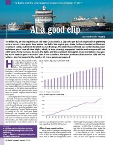 BTJ 2/18 - At a good clip. The Baltic and the southeast Norwegian cruise market in 2017