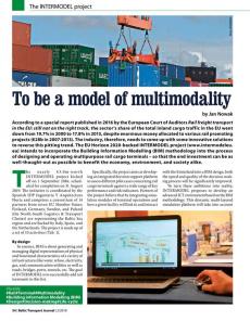 BTJ 2/18 - To be a model of multimodality. The INTERMODEL project