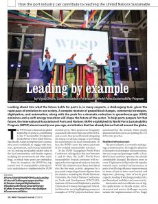 BTJ 2/19 - Sustainability: Leading by example. How the port industry can contribute to reaching the United Nations Sustainable Development Goals