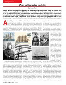 BTJ 2/19 - Heritage corner: When a ship meets a celebrity