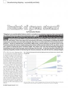 BTJ 2/22 - SUSTAINABILITY: Bucket of green steam? Decarbonising shipping - successfully and fairly