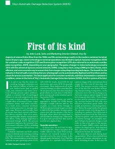 BTJ 2/22 - TECHNOLOGY: First of its kind. Visy's Automatic Damage Detection System (ADDS)