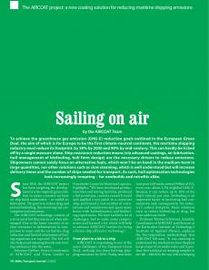 BTJ 2/22 - TECHNOLOGY: Sailing on air. The AIRCOAT project: a new coating solution for reducing maritime shipping emissions