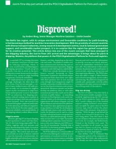 BTJ 2/23 - TECHNOLOGY: Disproved! Just-In-Time ship port arrivals and the POLO Digitalization Platform for Ports and Logistics