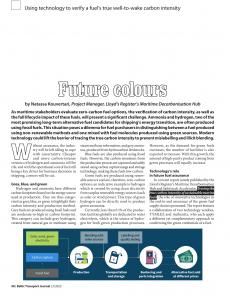 BTJ 2/23 - SUSTAINABILITY: Future colours. Using technology to verify a fuel's true well-to-wake carbon intensity
