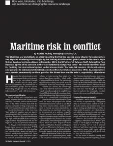 BTJ 2/24 - LEGAL: Maritime risk in conflict. How wars, blockades, ship bombings, and sanctions are changing the insurance landscape