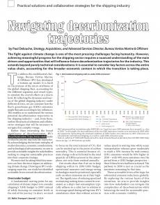 BTJ 2/24 - SUSTAINABILITY: Navigating decarbonization trajectories. Practical solutions and collaborative strategies for the shipping industry