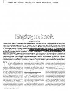 BTJ 2/24 - SUSTAINABILITY: Staying on track. Progress and challenges towards the 5% scalable zero-emission fuels goal