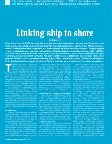 BTJ 2/25 - MARITIME: Linking ship to shore. The maritime industry's first front-line intelligence platform that enables crew and shore teams to easily pre-plan for PSC inspections in a collaborative fashion