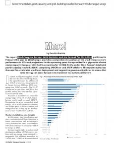 BTJ 2/25 - SUSTAINABILITY: More! Governmental aid, port capacity, and grid-building needed beneath wind energy's wings