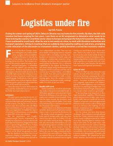 BTJ 2/26 - LOGISTICS. Logistics under fire. Lessons in resilience from Ukraine's transport sector