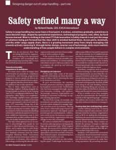 BTJ 2/26 - SAFETY: Safety refined many a way. Designing danger out of cargo handling - part one