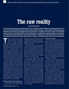 BTJ 2/26 - ECONOMY: The raw reality. Where are the material resources needed to feed Europe's energy transition?