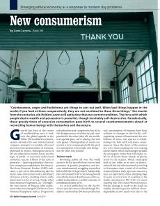 The Friday Long Read: New consumerism. Emerging ethical economy as a response to modern day problems