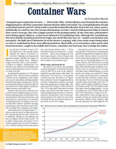 BTJ 3-4/19 - Report: Container Wars. The impact of container shipping alliances on the supply chain