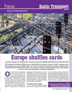 BTJ 3-4/19 - Focus: Europe shuffles cards. The CER Policy Agenda 2019-2024