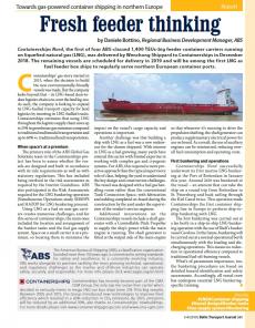 BTJ 3-4/19 - Report: Fresh feeder thinking. Towards gas-powered container shipping in northern Europe