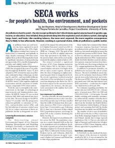 BTJ 3-4/19 - Maritime: SECA works - for people's health, the environment, and pockets. Key findings of the EnviSuM project