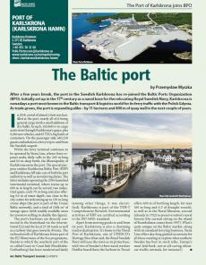 BTJ 3-4/19 - BPO Newsletter: The Baltic port. The Port of Karlskrona joins BPO