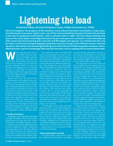 BTJ 3-4/22 - MARITIME: Lightening the load. New cranes and existing docks