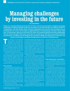 BTJ 3-4/22 - MARITIME: Managing challenges by investing in the future. Highlights from the Port of Turku's recent and coming strategic investments