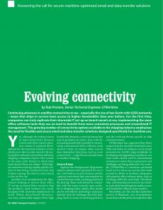 BTJ 3-4/23 - TECHNOLOGY: Evolving connectivity. Answering the call for secure maritime-optimised email and data-transfer solutions