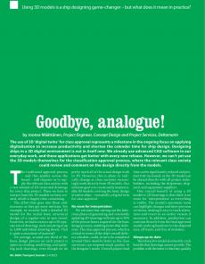 BTJ 3-4/23 - TECHNOLOGY: Goodbye, analogue! Using 3D models is a ship designing game-changer - but what does it mean in practice?