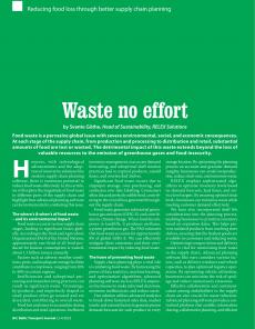 BTJ 3-4/23 - TECHNOLOGY: Waste no effort. Reducing food loss through better supply chain planning