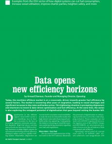 BTJ 3-4/24 - TECHNOLOGY: Data opens new efficiency horizons. Examples from the OSV sector of how digital systems can cut fuel consumption, increase vessel utilisation, improve charter parties, heighten safety, and more