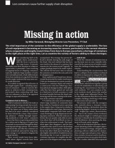 BTJ 3-4/24 - LEGAL: Missing in action. Lost containers cause further supply chain disruption