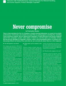 BTJ 3-4/24 - TECHNOLOGY: Never compromise. Interview with Fredrik Rönnqvist, Segment Manager for Material Handling, and Gustav Stigsohn, Product Manager, Fogmaker