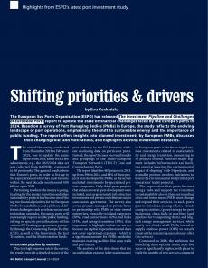 BTJ 3-4/24 - ECONOMY: Shifting priorities & drivers. Highlights from ESPO's latest port investment study